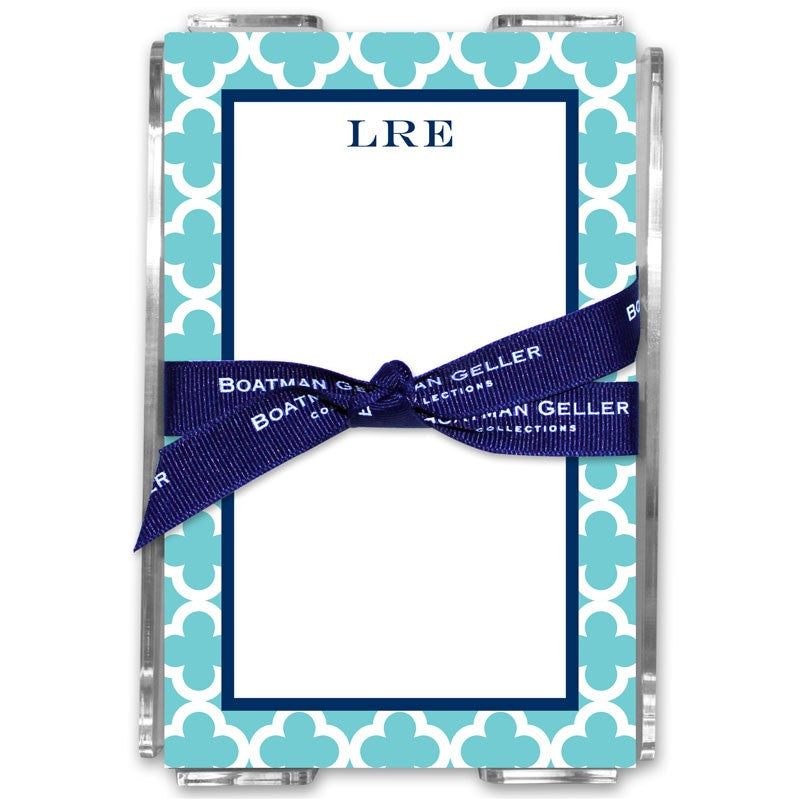 boatman geller bristol tile teal note sheets in acrylic