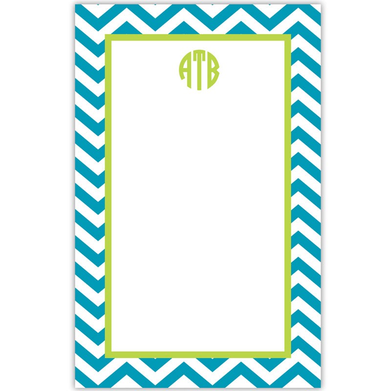 boatman geller chevron turquoise notepad