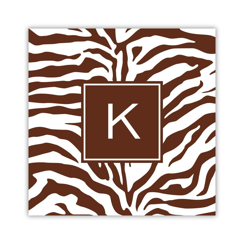zebra chocolate square paper coaster set of 50