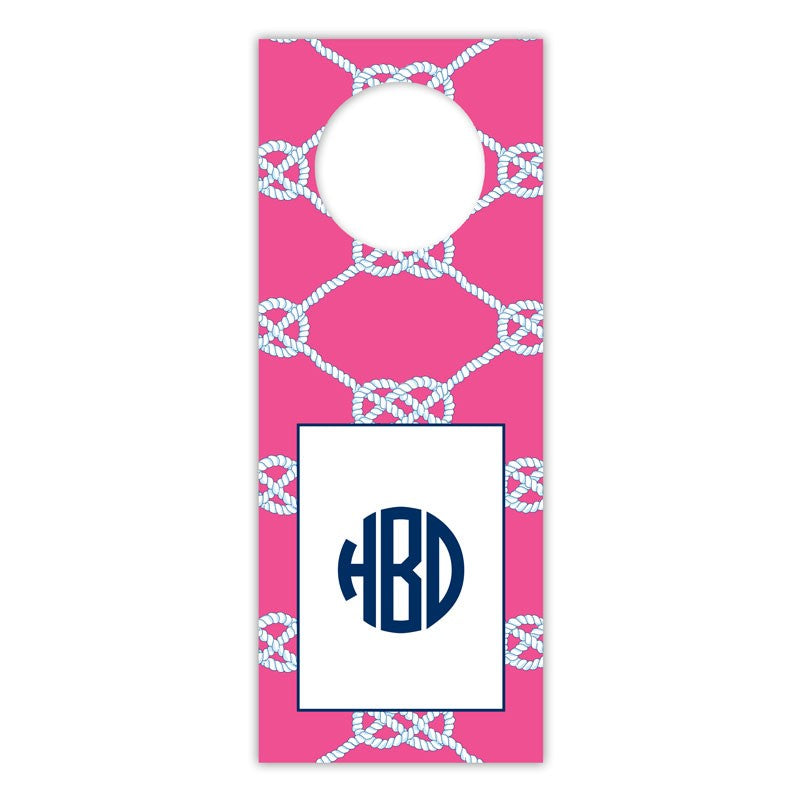 boatman geller nautical knot raspberry wine tags