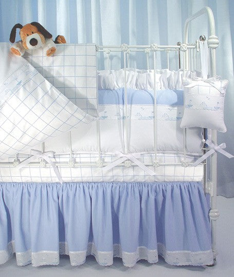 windowpane check (primel and aralie) crib bedding