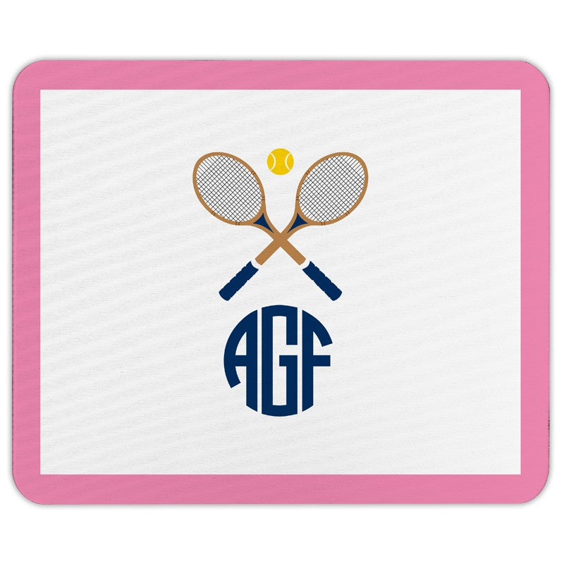 boatman geller crossed racquets mouse pad
