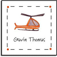 personalized stickers  helicopter
