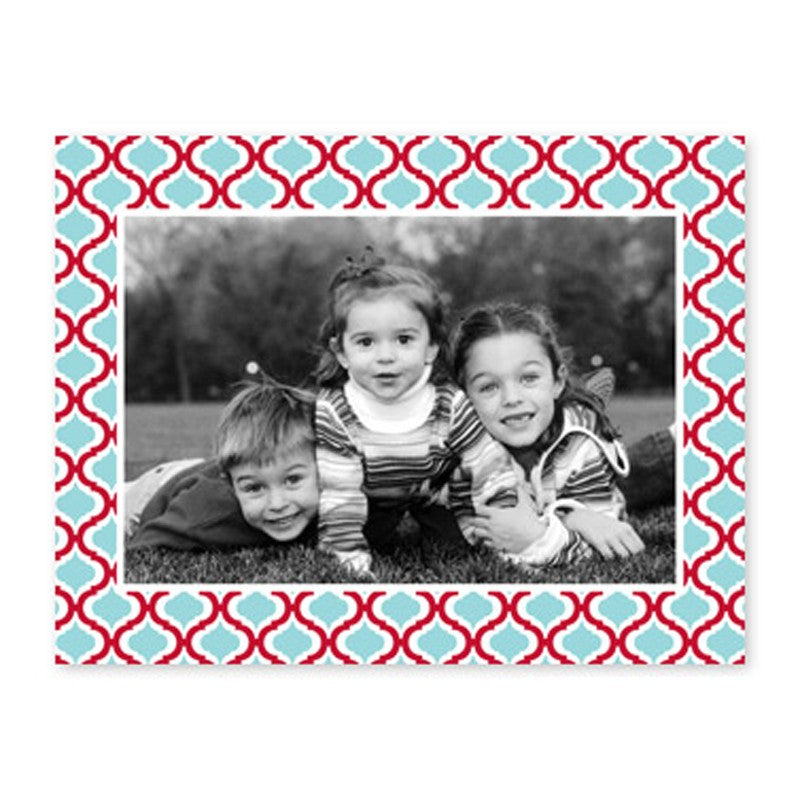 boatman geller kate red & teal photocard