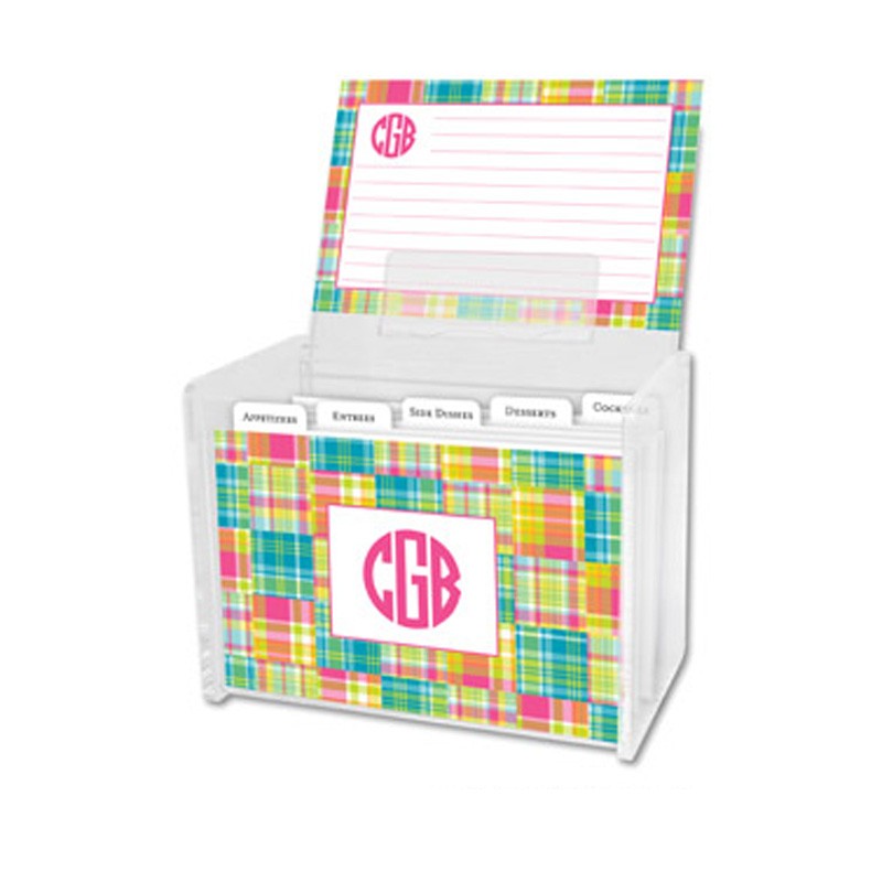 boatman geller zebra gray recipe box