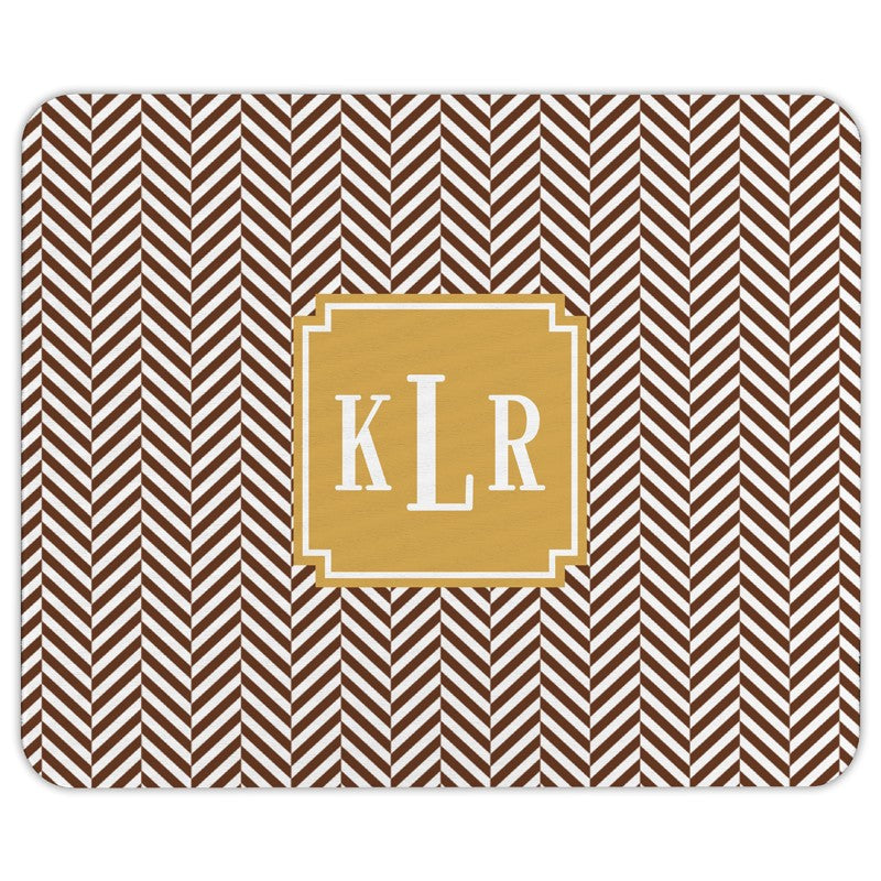 boatman geller herringbone chocolate mouse pad