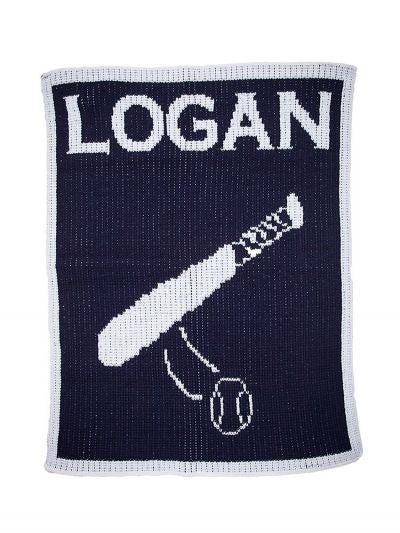 personalized baseball blanket with name