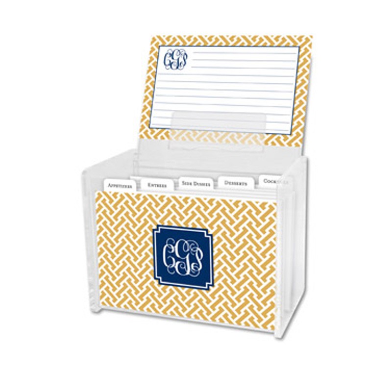 boatman geller zebra gray recipe box