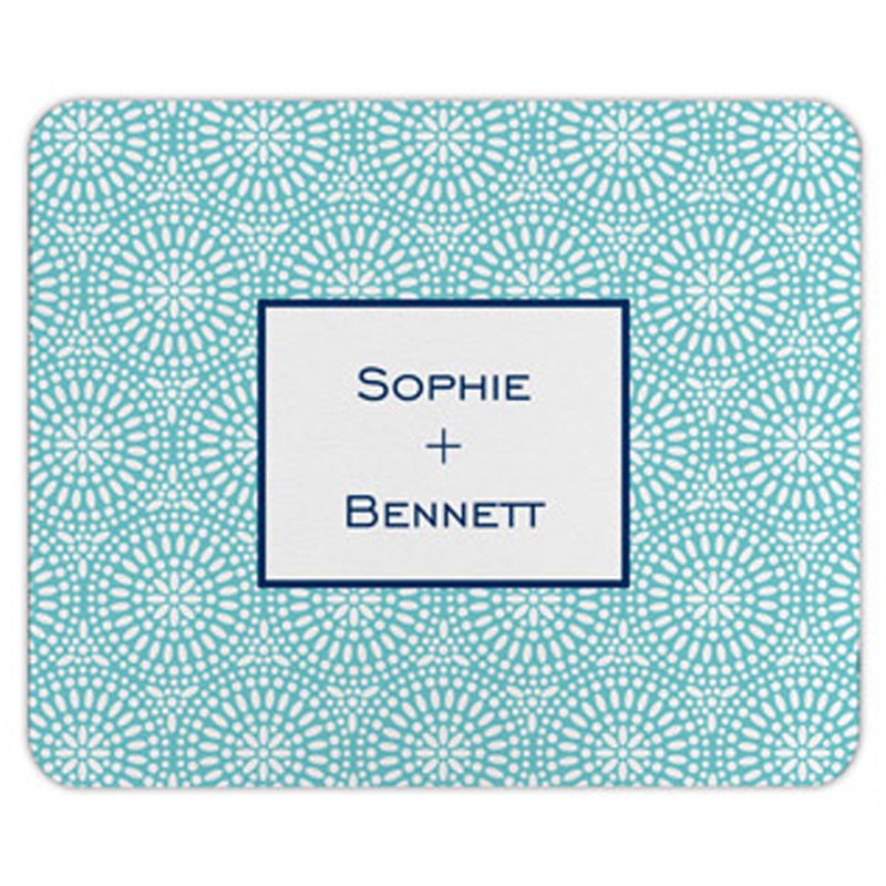 boatman geller bursts teal mouse pad