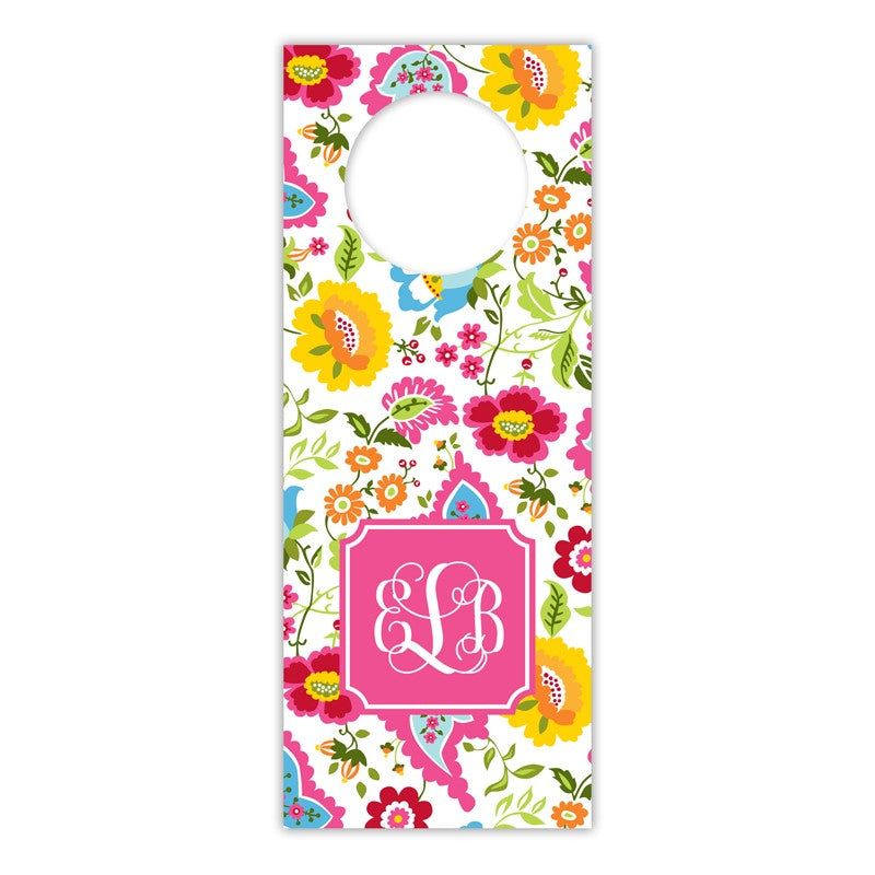 boatman geller bright floral wine tags