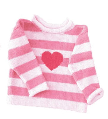 custom knit hearts sweater