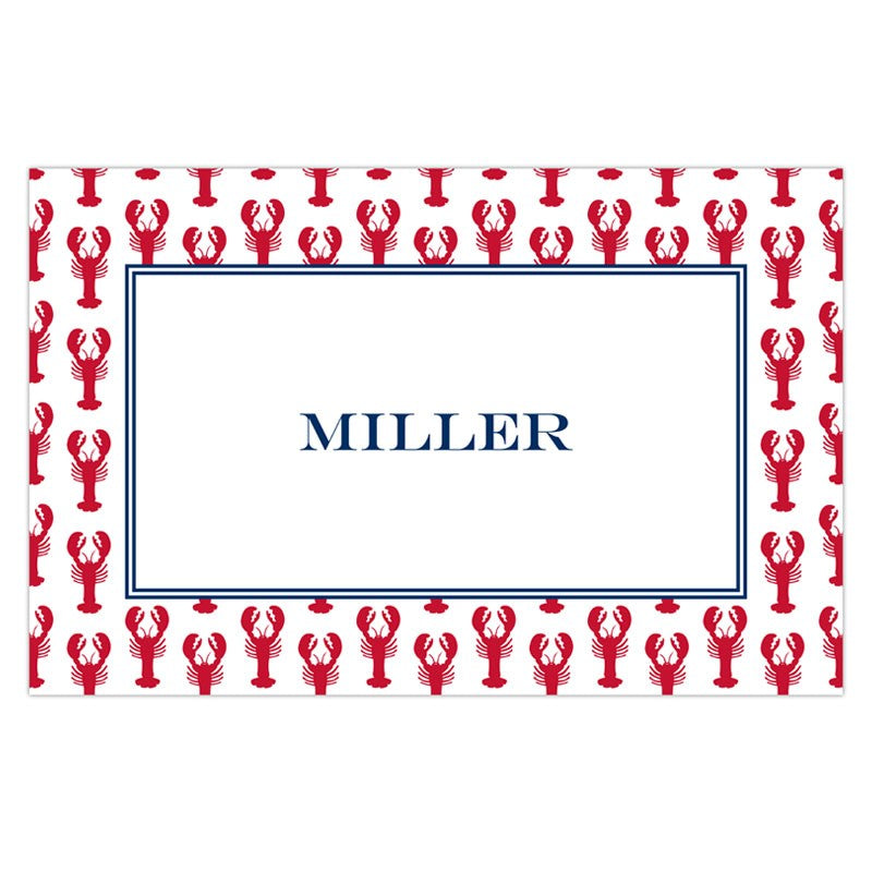 boatman geller lobsters red disposable placemats