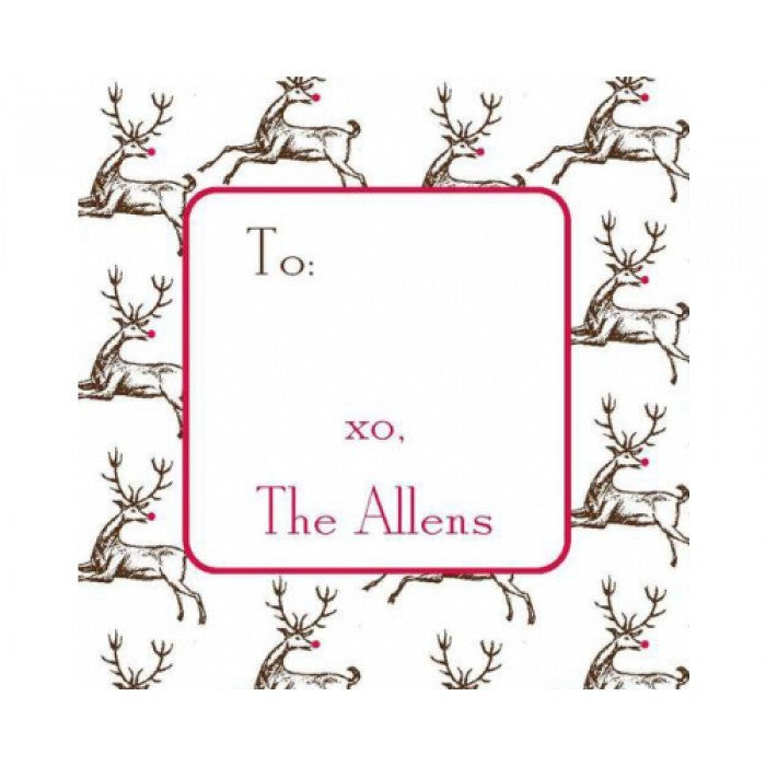 dancing deer gift stickers