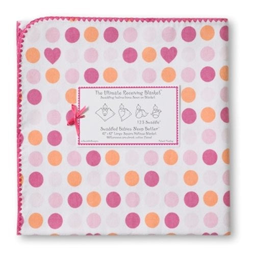 ultimate swaddling blanket by swaddle designs - fuschia hearts