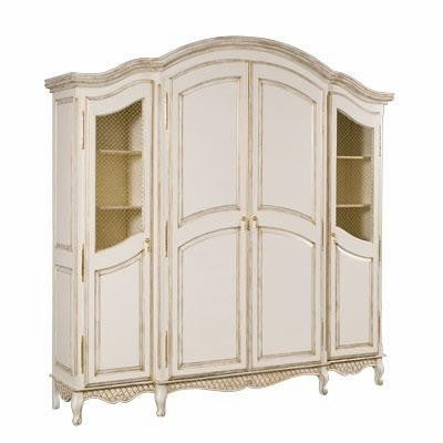 grand three piece breakfront armoire