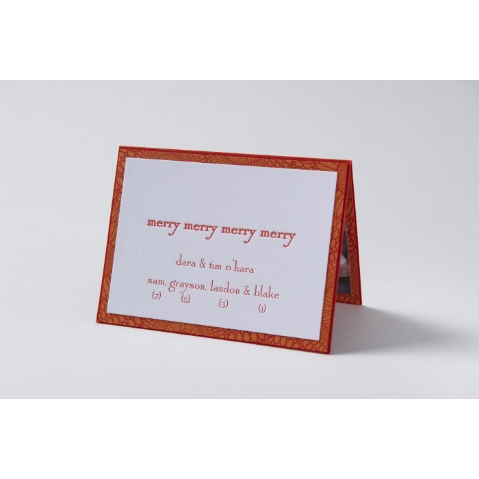 merry merry merry holiday card
