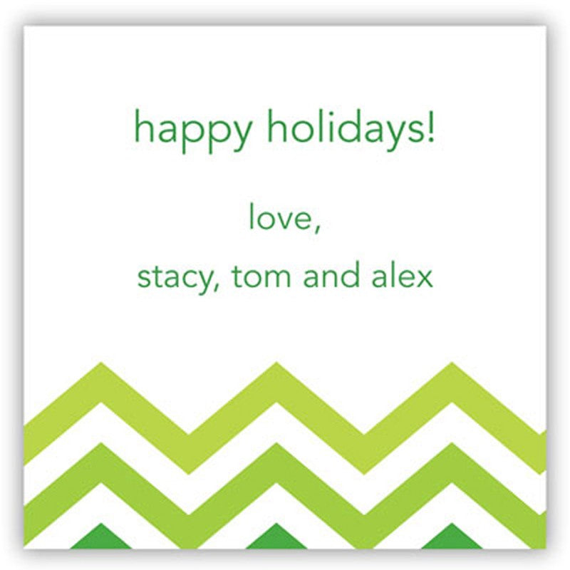 boatman geller chevron ombre green square sticker