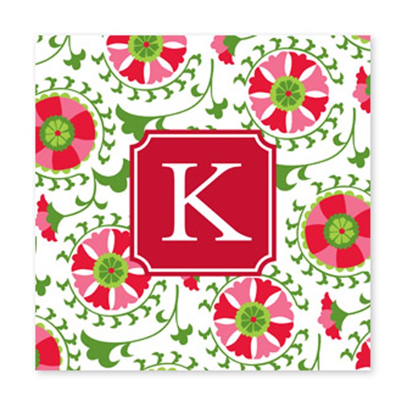 suzani holiday square paper coaster set of 50