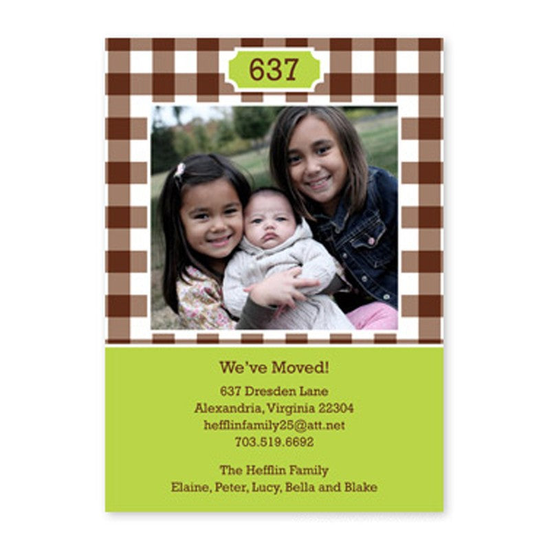 boatman geller classic check chocolate flat photocard