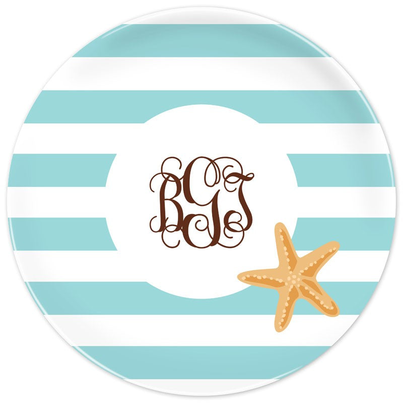 boatman geller stripe starfish plate
