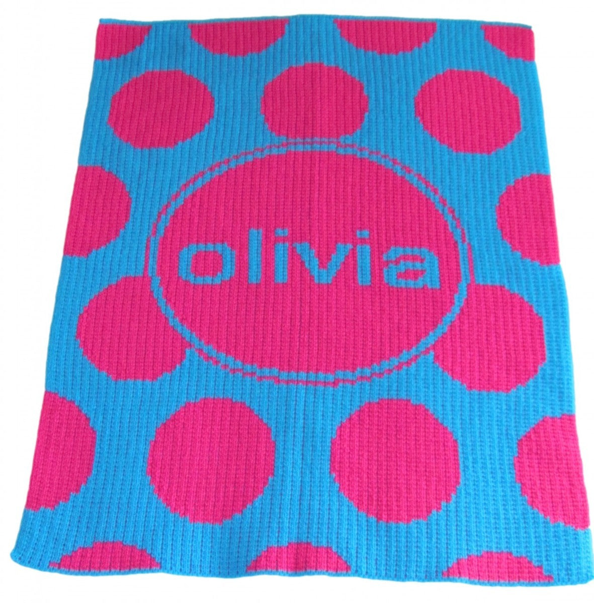 personalized modern polka dot blanket