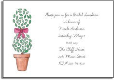 personalized invitations  topiary