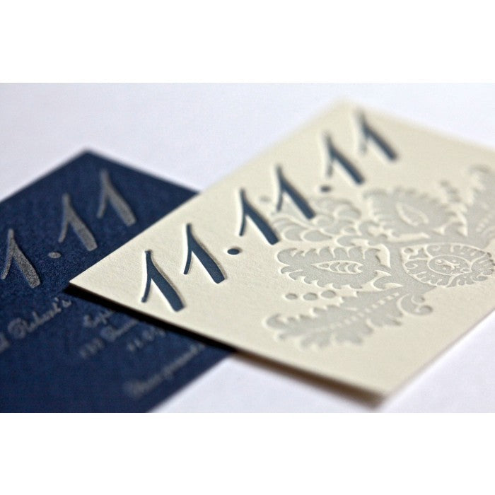 jen & rob wedding invitation card