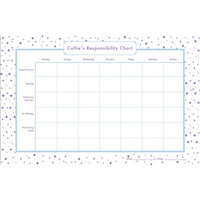 pansy falling stars responsibility chart