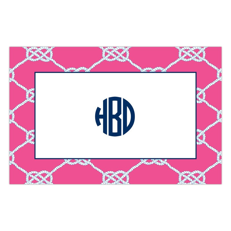 boatman geller nautical knot raspberry placemat