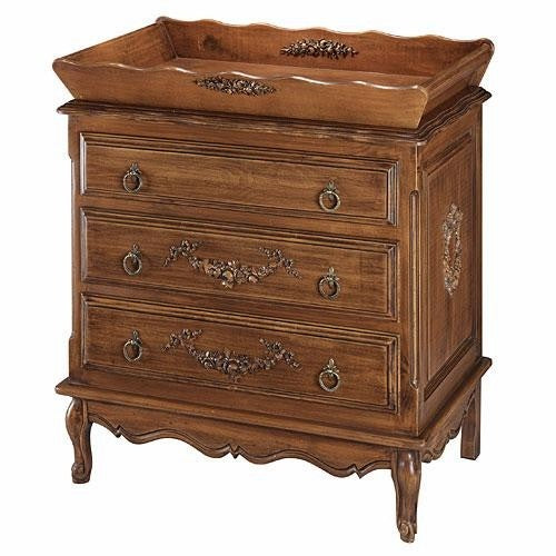 french chest (wood stain) with changing tray