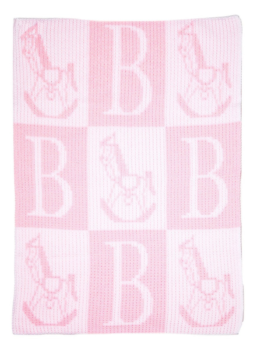 rocking horse and initial stroller blanket
