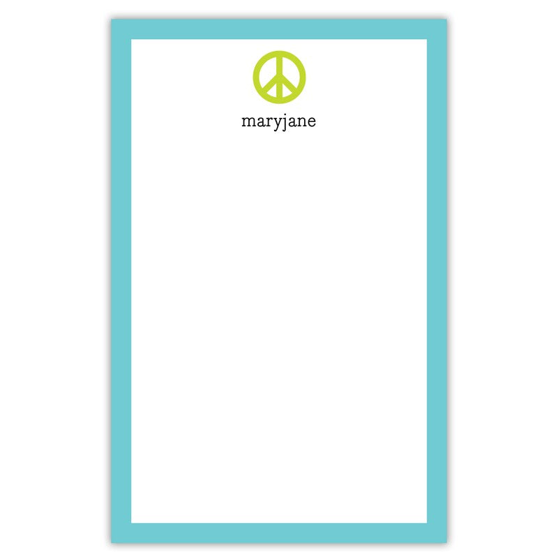 boatman geller peace sign notepad