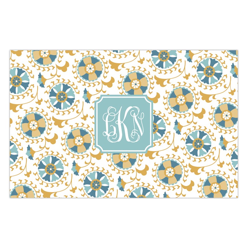 boatman geller suzani gold disposable placemats