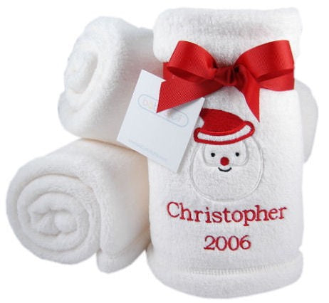 baby's first christmas blanket