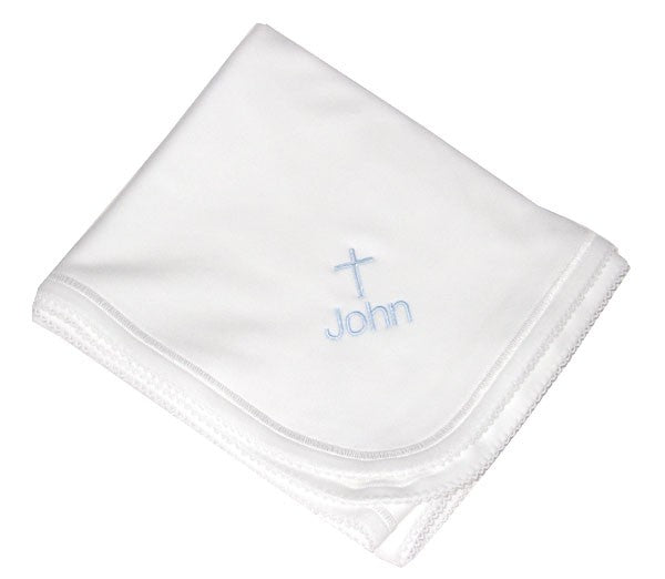 baby christening blanket