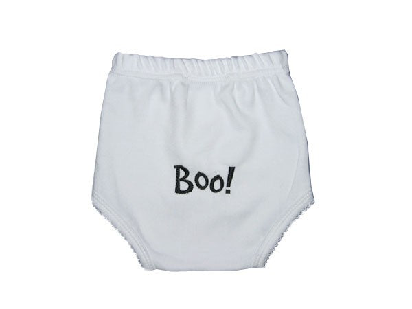 "boo" halloween diaper cover