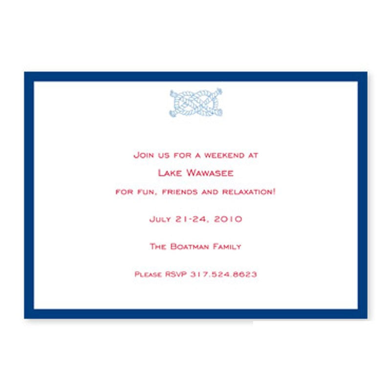 boatman geller knot invitation flat notecard