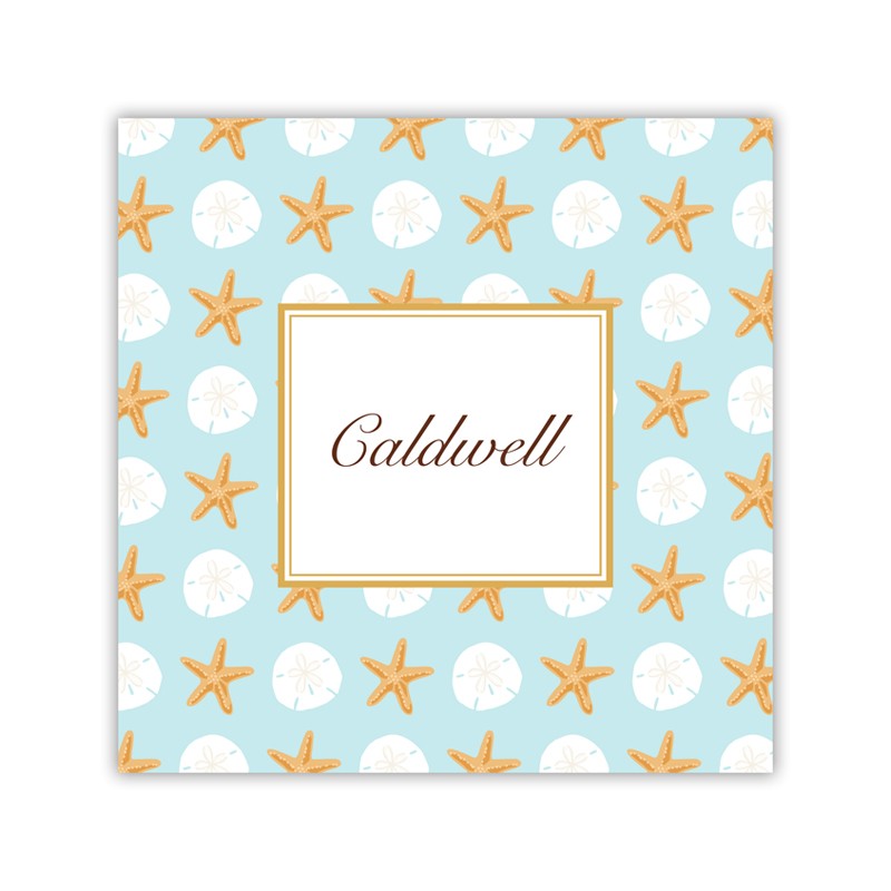 seashore square paper coaster set of 50