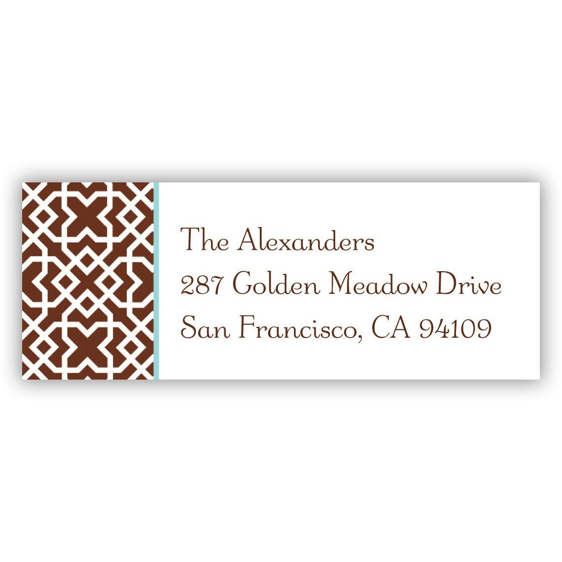 boatman geller mod lattice brown address labels