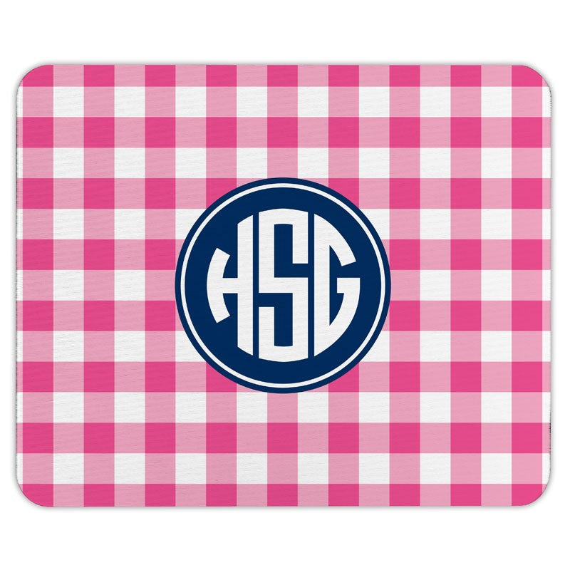 boatman geller classic check raspberry mouse pad