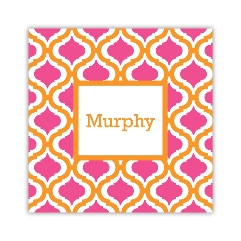 kate tangerine & raspberry square paper coaster set of 50