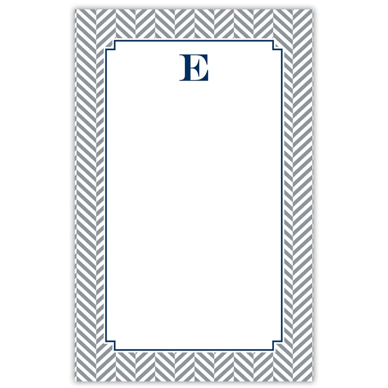 boatman geller herringbone gray notepad