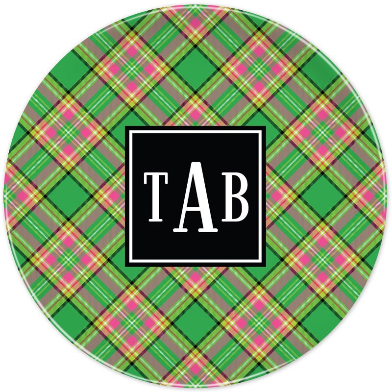 boatman geller preppy plaid plate