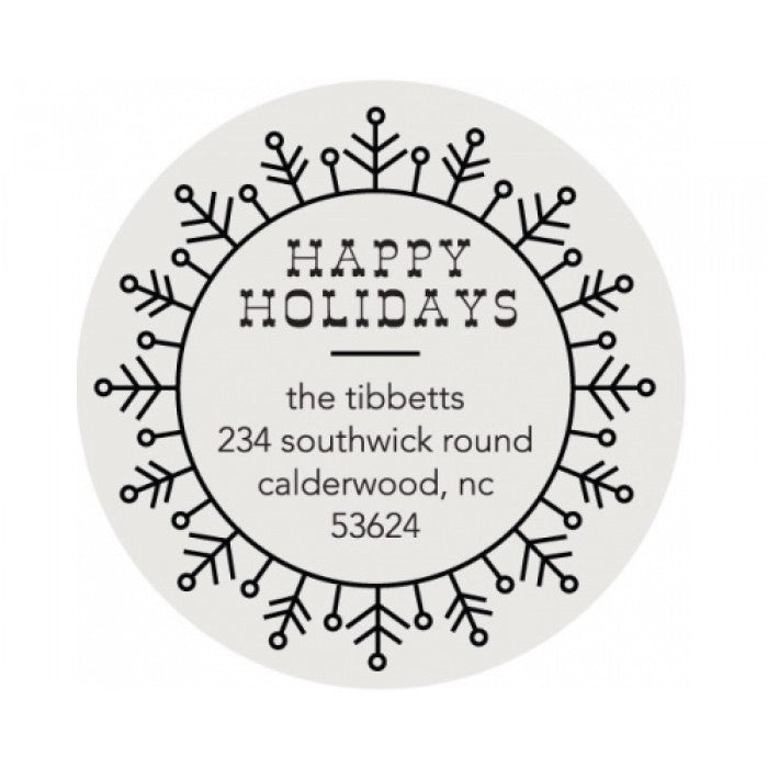 the holiday snow self - inking circle stamp