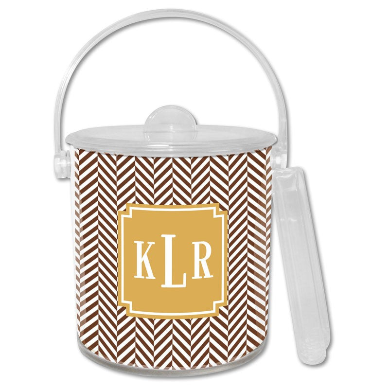 boatman geller herringbone chocolate ice bucket