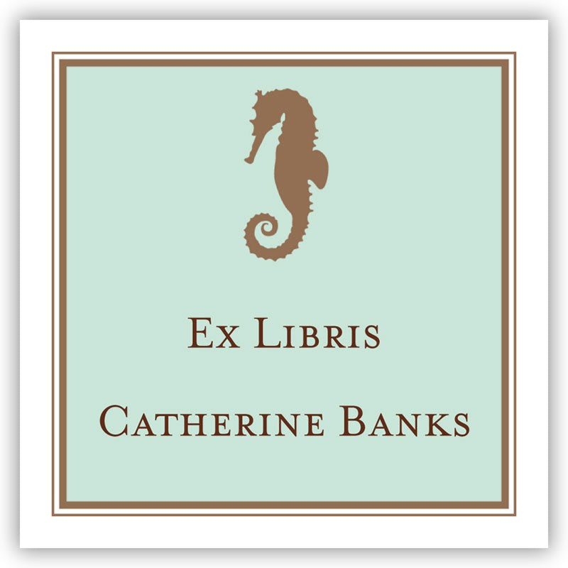 boatman geller seahorse square sticker