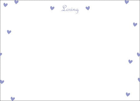 loring hearts children's stationary
