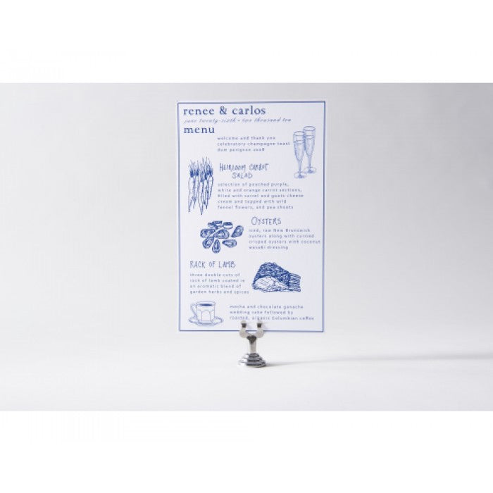 renee & carlos menu card