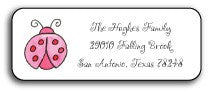 personalized address labels  lucky ladybugs