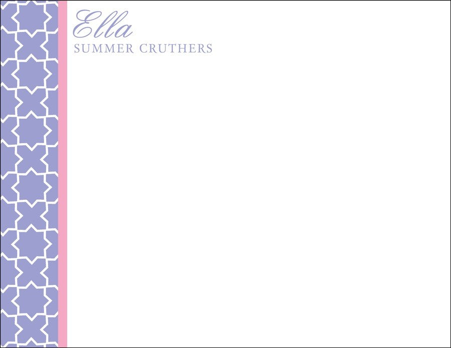 stork stars pink children's stationary